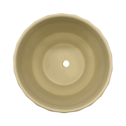 Macetero Maceta De Ceramica Limon Mate Lineas Verticales L - Fliperex