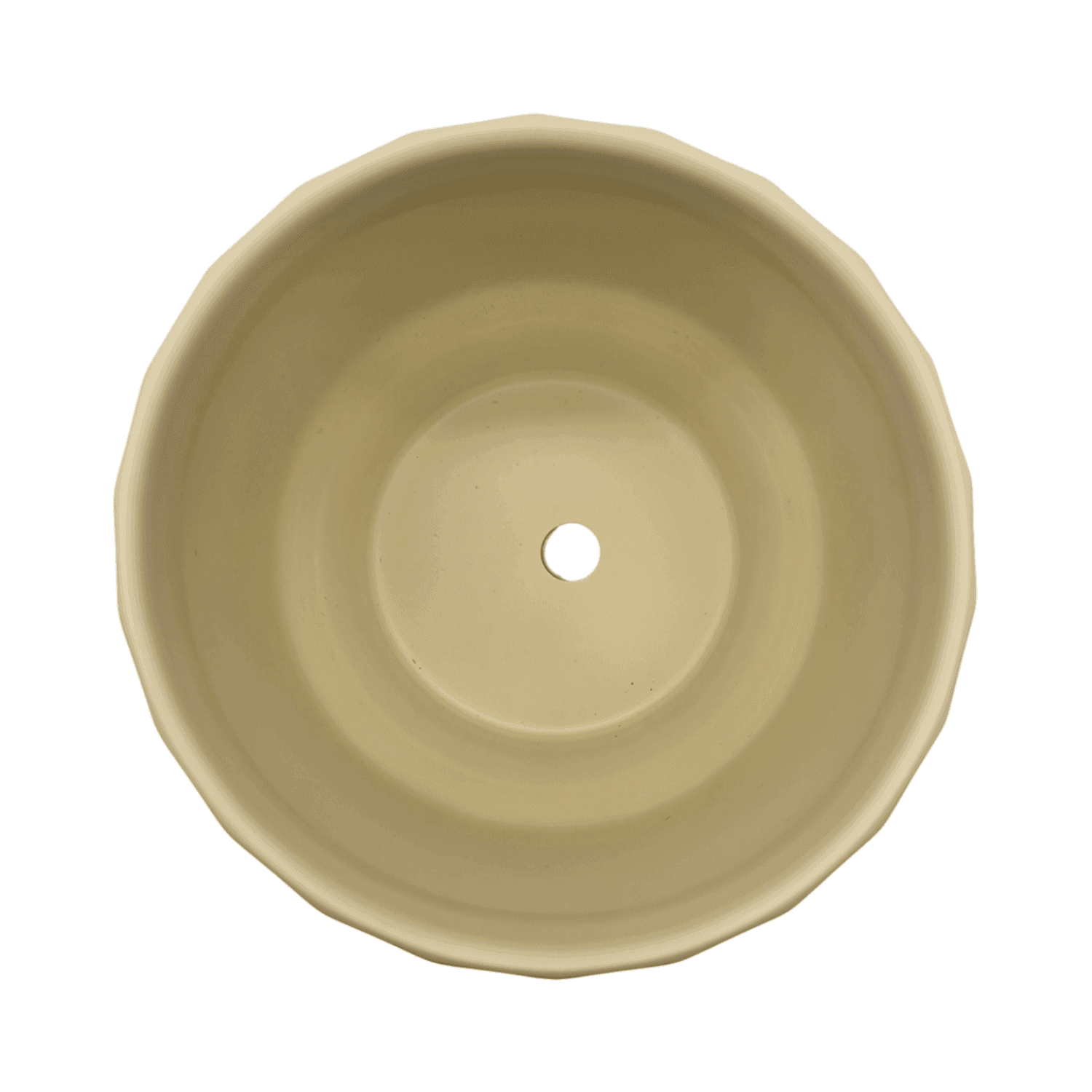 Macetero Maceta De Ceramica Limon Mate Lineas Verticales L - Fliperex