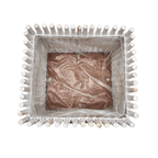 Set 2 Macetero Pedestal Madera Rustico Porta Macetero Blanco - Fliperex