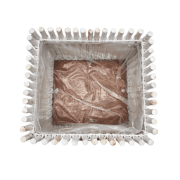 Set 2 Macetero Pedestal Madera Rustico Porta Macetero Blanco - Fliperex