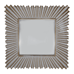 Set 3 Marcos De Espejos Cuadrados Blancos Lineas Doradas - Fliperex