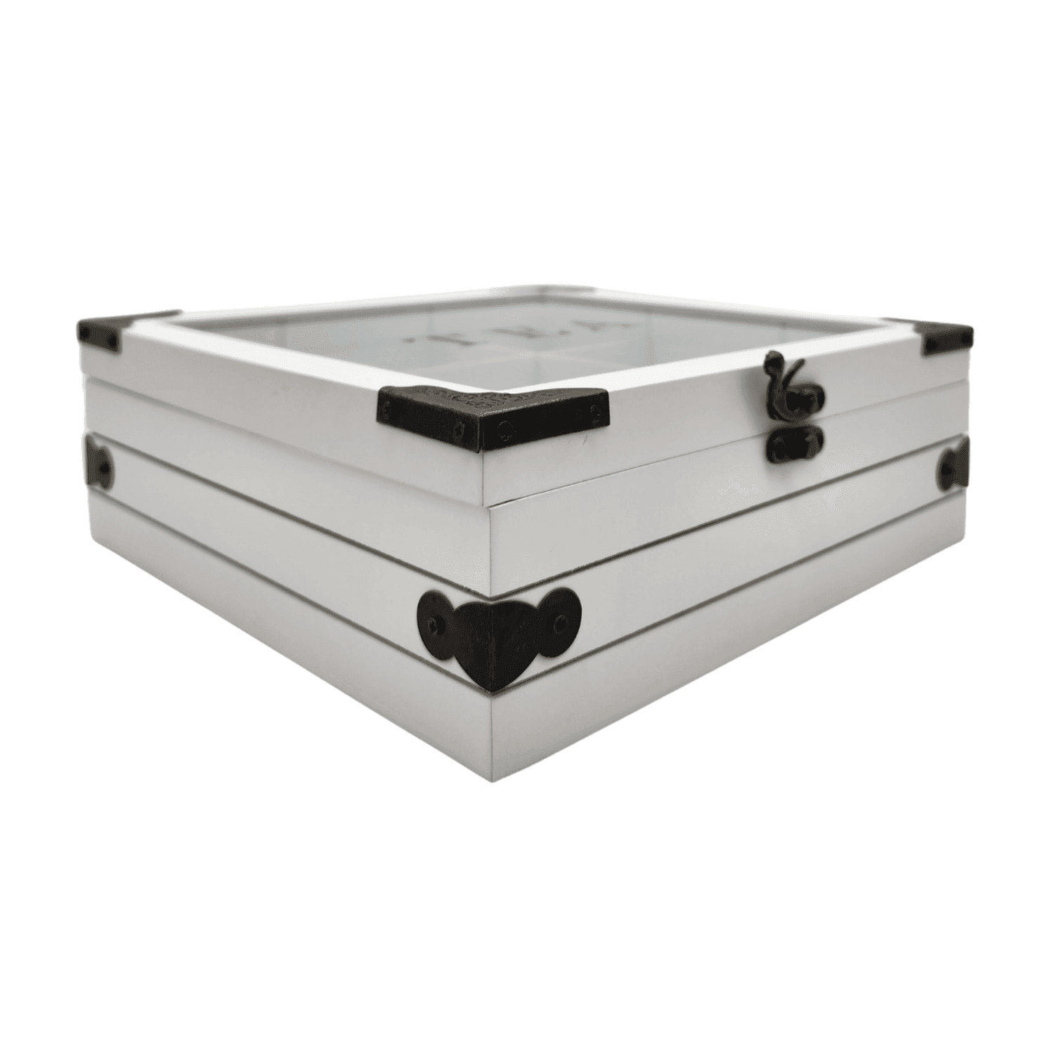 Caja De Té 9 Divisiones Tapa Con Diseño Decorativa - Fliperex