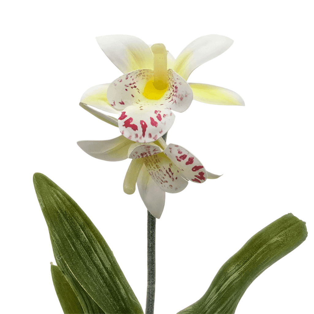 Planta Artificial Orquidea Blanca Macetero De Ceramica - Fliperex