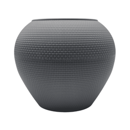 Set 3 Maceteros Plastico Redondo Ovalado Moderno Textura S - Fliperex