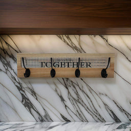 Perchero De Pared Con 4 Perchas Dobles Together - Fliperex