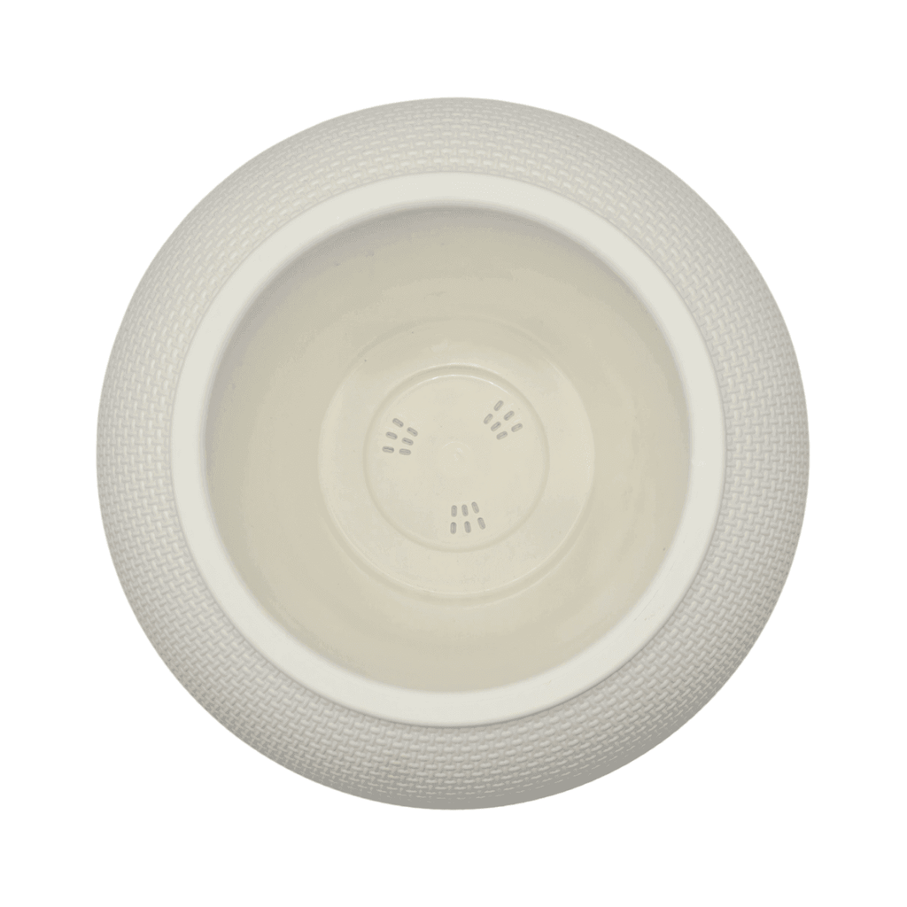 Set 3 Maceteros Plastico Redondo Ovalado Moderno Textura S - Fliperex