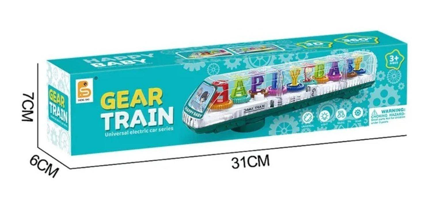 Tren Educativo Transparente Letras Y Números Luminoso - Fliperex