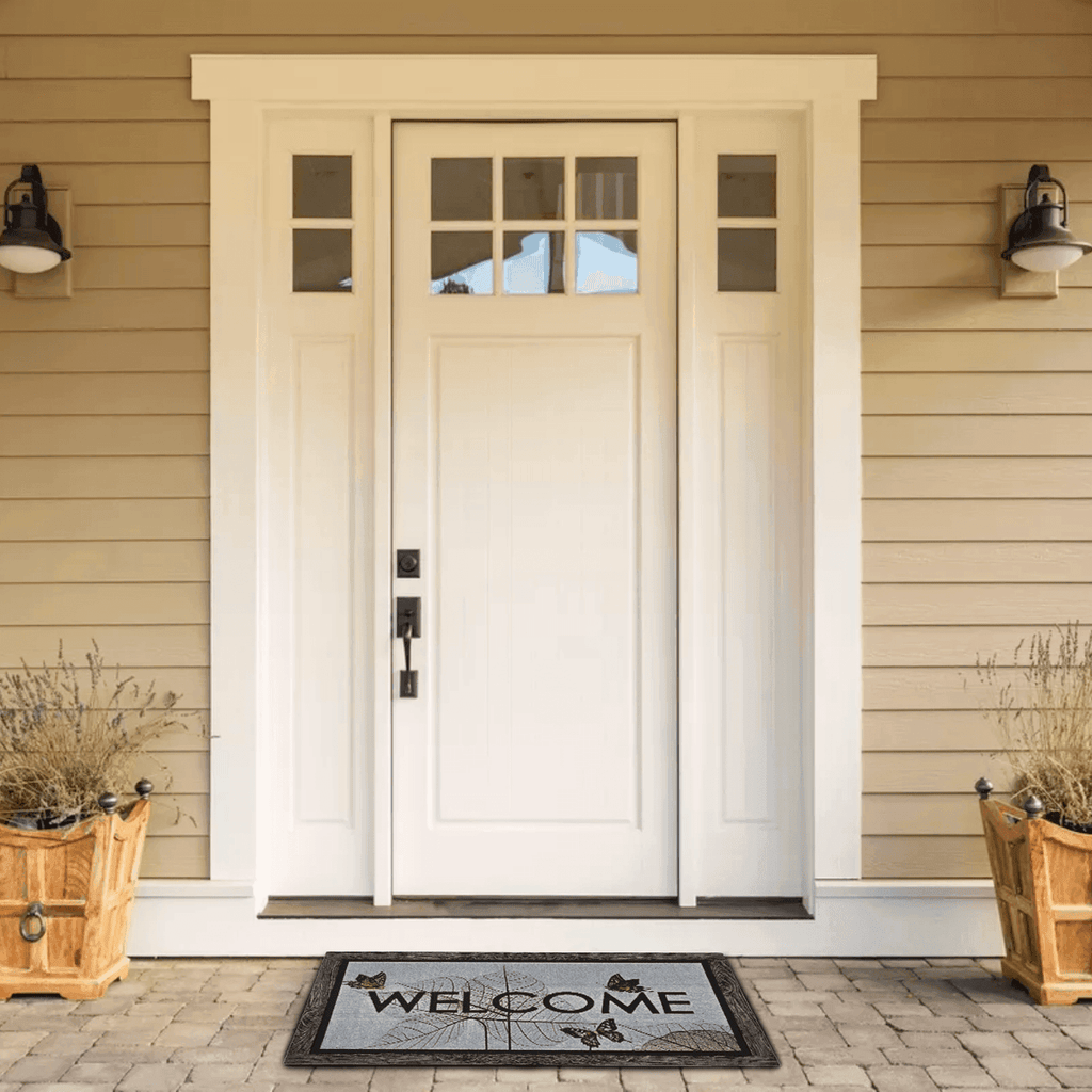 Alfombra Limpiapies Felpudo Alfombra De Entrada Mariposas - Fliperex