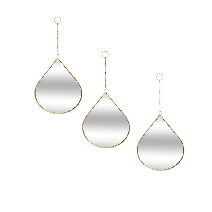 Set 3 Espejos De Pared Para Colgar Forma Gota - vista 2