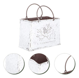 Macetero Florero Maceta Cartera Metálico Frances Le Jardin - Fliperex