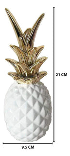 Set 2 Figuras Piñas Decorativas De Ceramica Adorno Decohogar - Fliperex