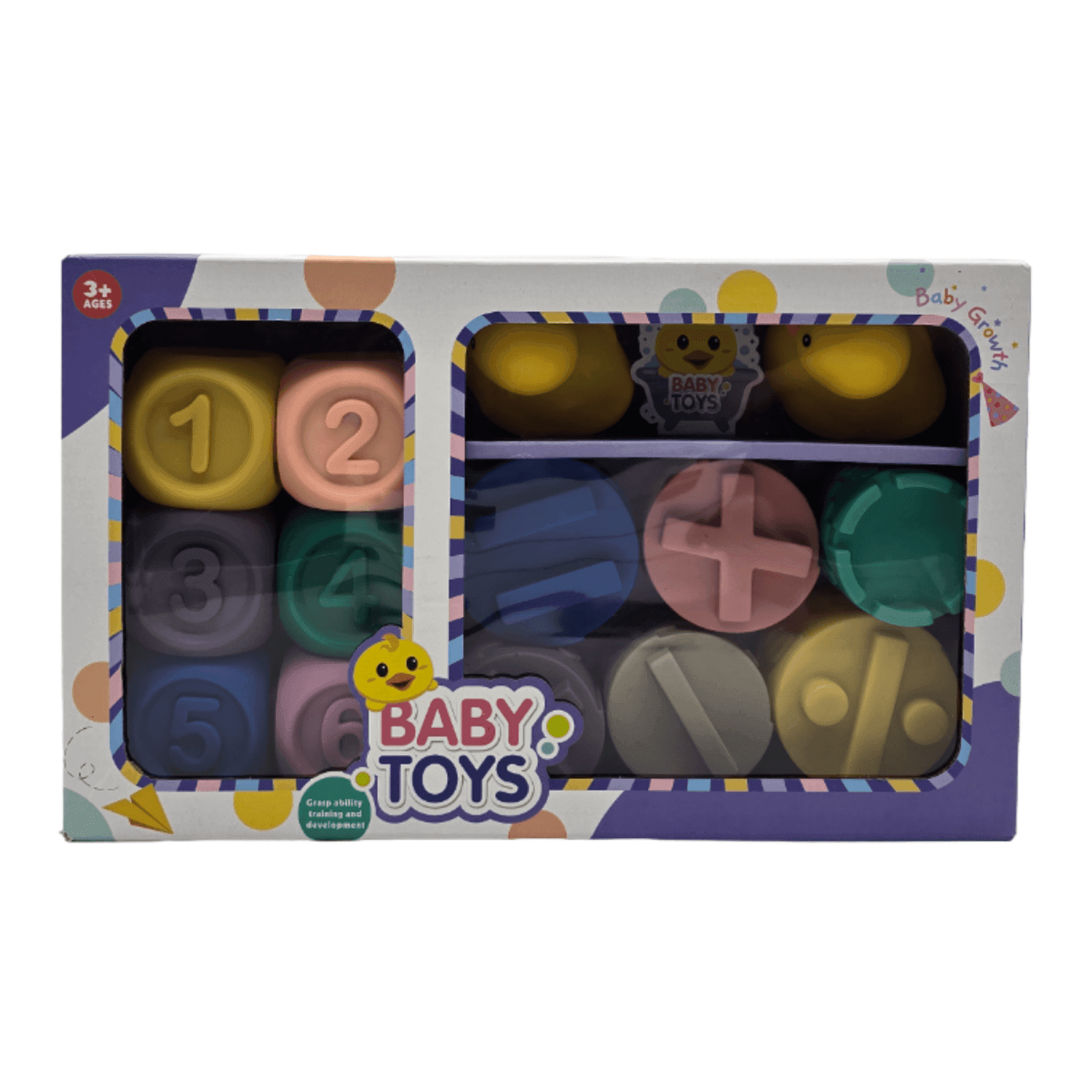 Juguete Didactico Para Bebe Sensorial Apilable Bloques Suave - Fliperex