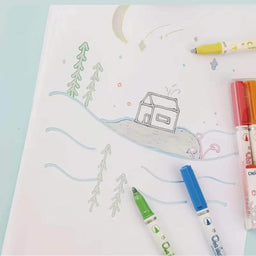 Set 8 Lapices Doble Linea Marcadores Out Line Pen Metalizado - Fliperex