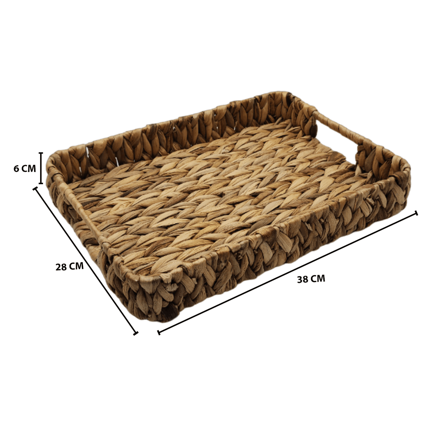 Bandeja Rustica Fibra Natural Rectangular Bandeja Multiuso - Fliperex