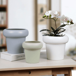 Macetero Maceta Estilo Escandinavo Acabado Moderno Gris - Fliperex