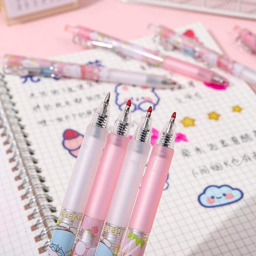 Set 12 Boligrafos Tinta Gel Negro Sakura Rabit Cute Kawaii - Fliperex