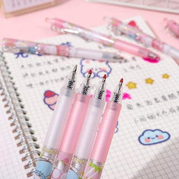 Set 12 Boligrafos Tinta Gel Negro Sakura Rabit Cute Kawaii - Fliperex