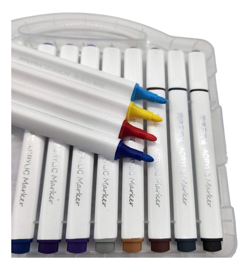 Set Marcadores Acrilicos 36 Lapices Calidad Arte Dibujo - Fliperex