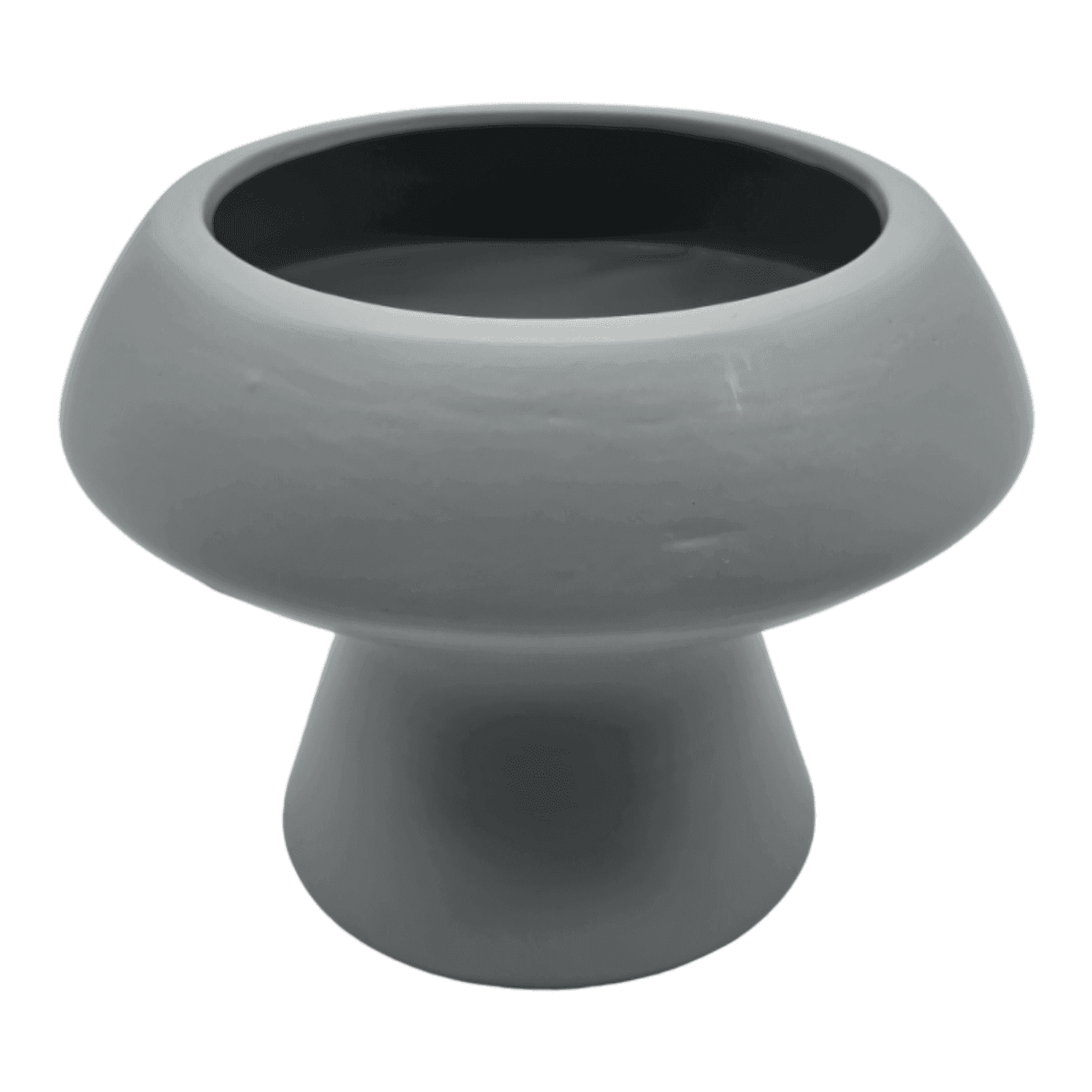 Macetero Maceta De Ceramica Con Forma De Seta Gris Deco - Fliperex