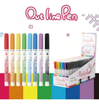 Set 8 Lapices Doble Linea Marcadores Out Line Pen Metalizado - Fliperex