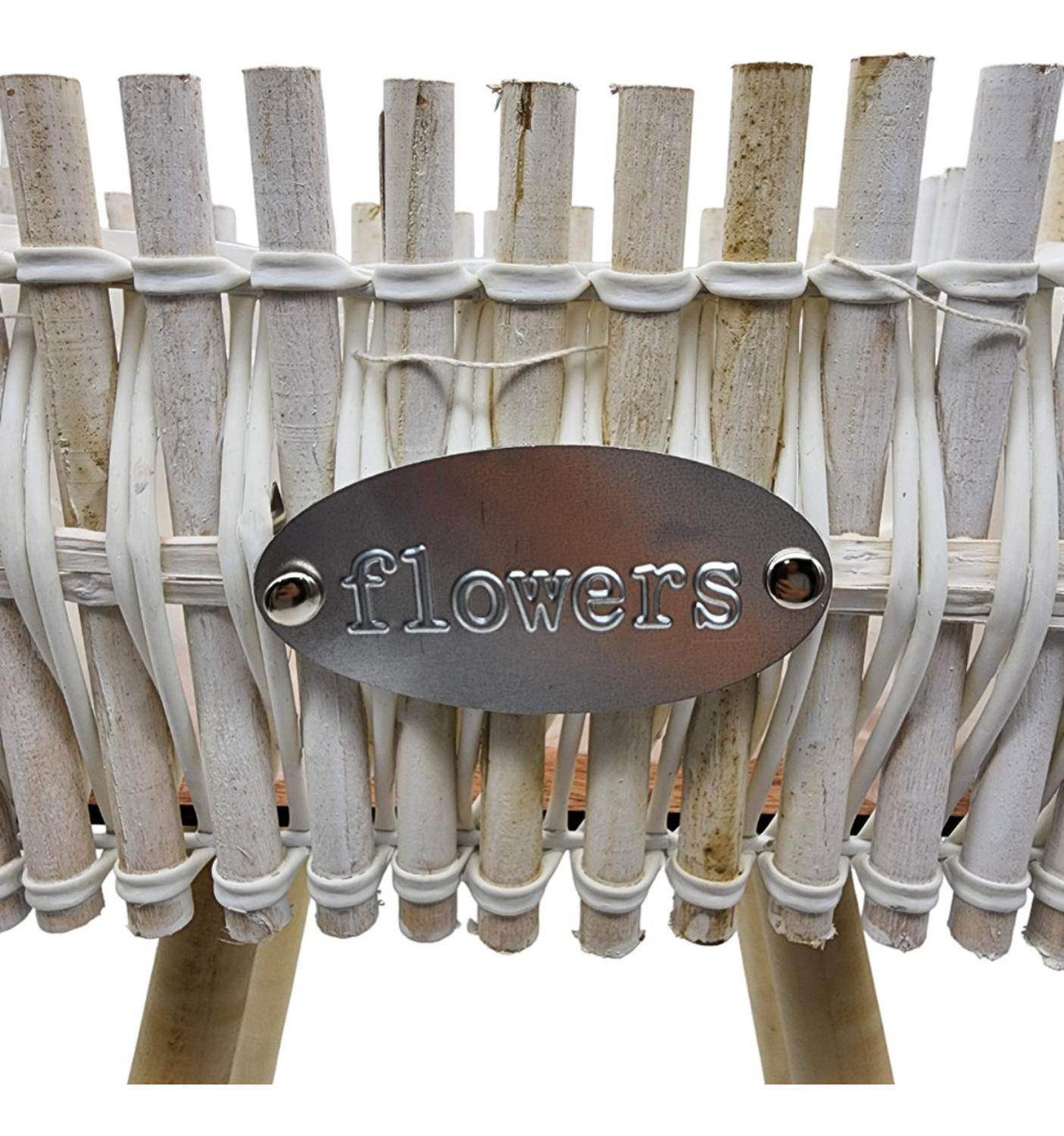 Macetero Pedestal Madera Rustico Porta Macetero Grande - Fliperex