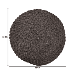 Set 6 Individuales Circulares Trenzados Completo Color Cafe - Fliperex