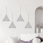 Set 4 Espejos Pared Para Colgar Triangular Marco De Espejo - Fliperex