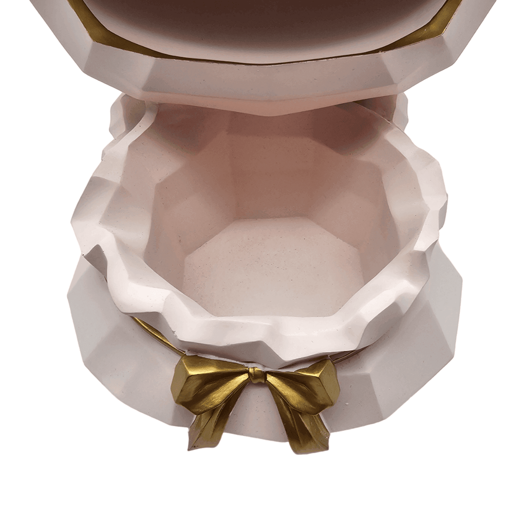 Escultura Decorativa Fortuna Porta Objetos Nordica Rosada - Fliperex