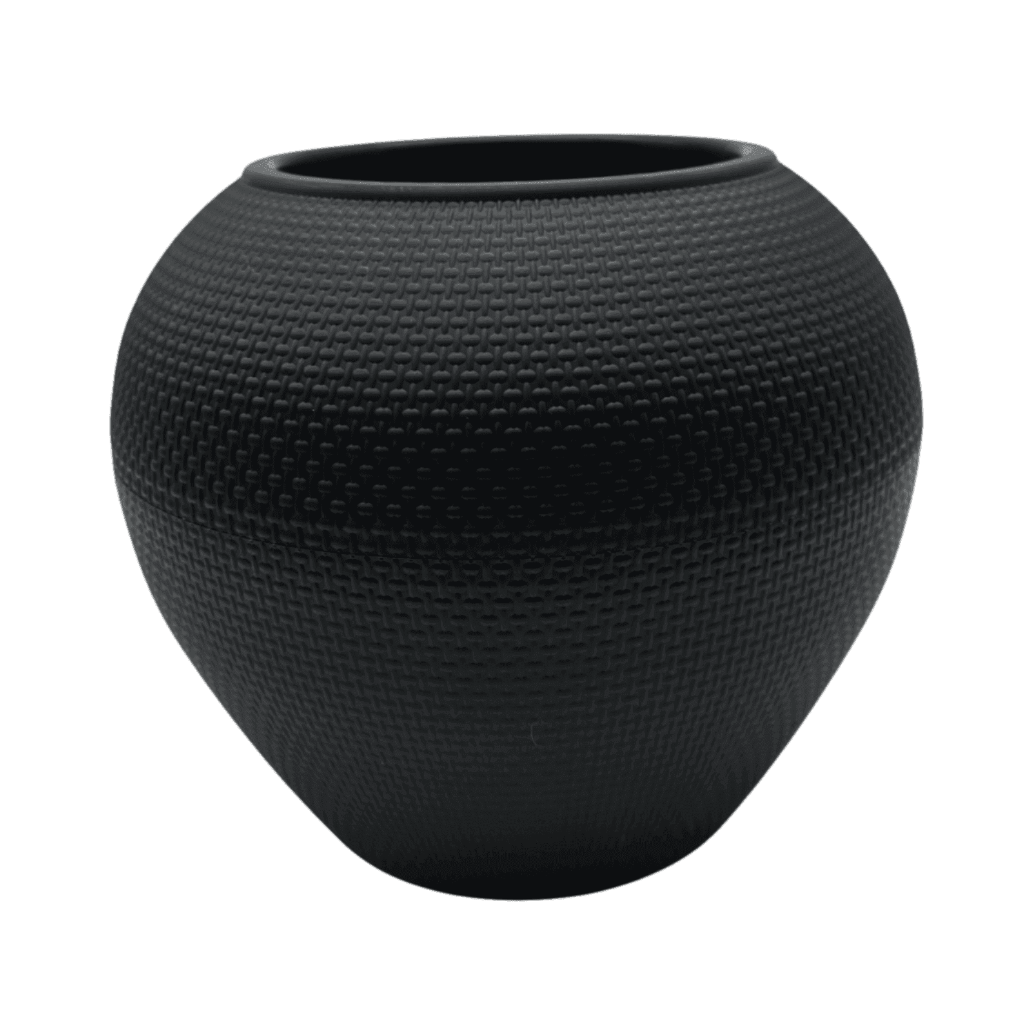 Set 3 Maceteros Plastico Redondo Ovalado Moderno Textura S - Fliperex