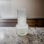 Florero Decorativo De Vidrio Con Diseño Base Ancha Blanco 25 - Fliperex