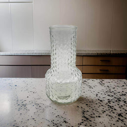 Florero Decorativo De Vidrio Con Diseño Base Ancha Blanco 25 - Fliperex