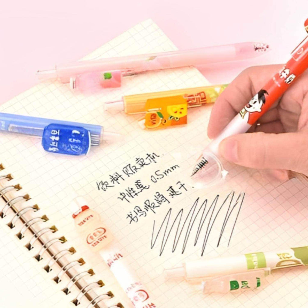 Set 3 Lápices Diseño Bebidas Bebestibles Kawaii Cute - Fliperex