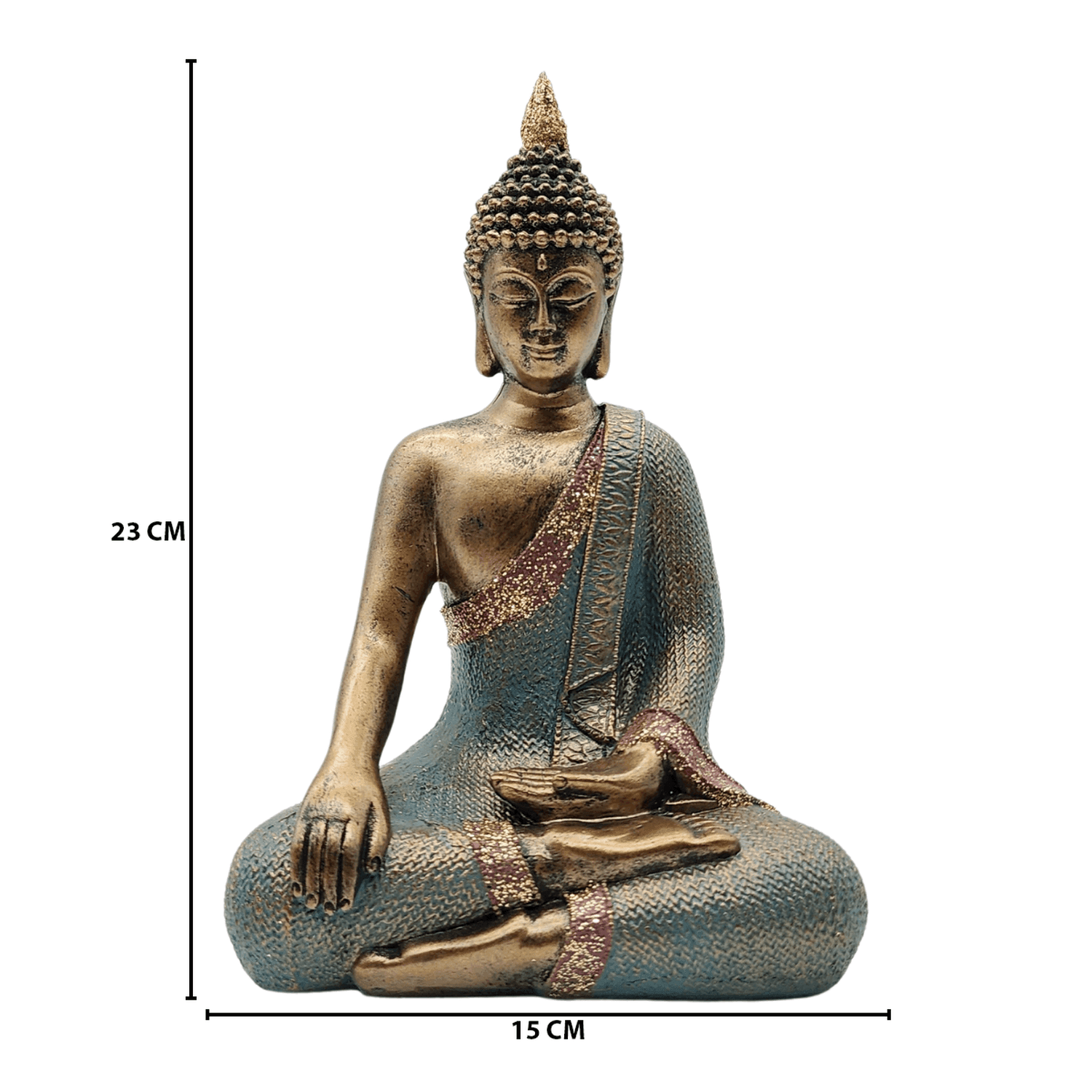 Estatua Figura De Buda Decorativa Buda Meditando Meditacion - Fliperex