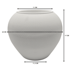 Set 3 Maceteros Plastico Redondo Ovalado Moderno Textura S - Fliperex