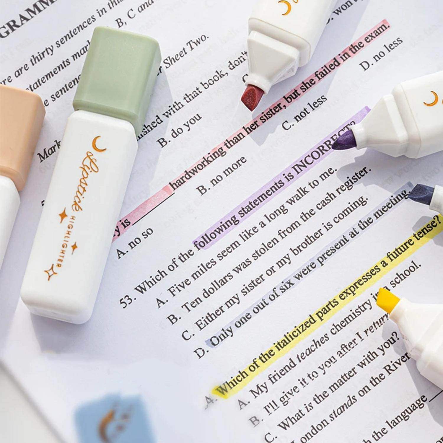 Set Destacador Lipstick Pastel 6 Colores Highlighter Lapices - Fliperex