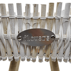 Set 2 Macetero Pedestal Madera Rustico Porta Macetero Blanco - Fliperex