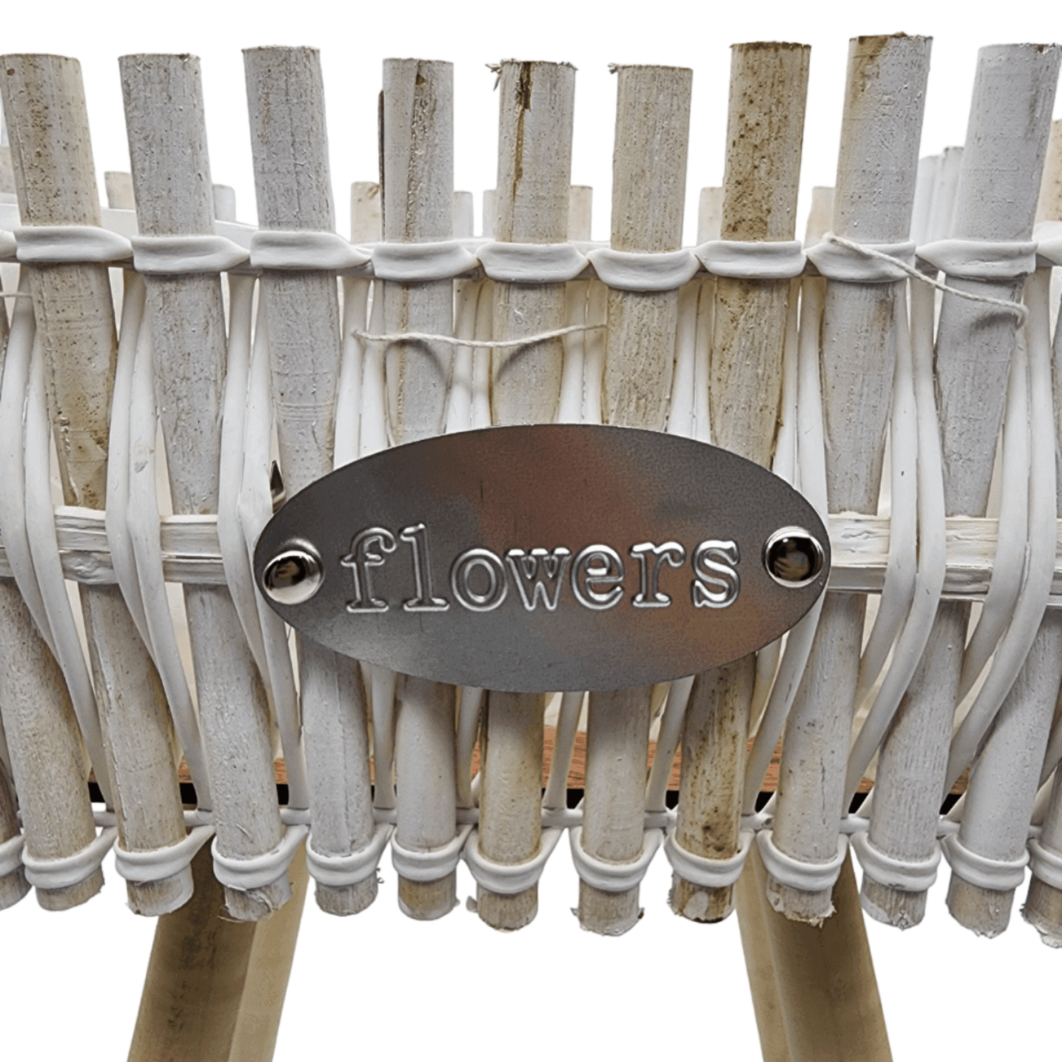 Set 2 Macetero Pedestal Madera Rustico Porta Macetero Blanco - Fliperex