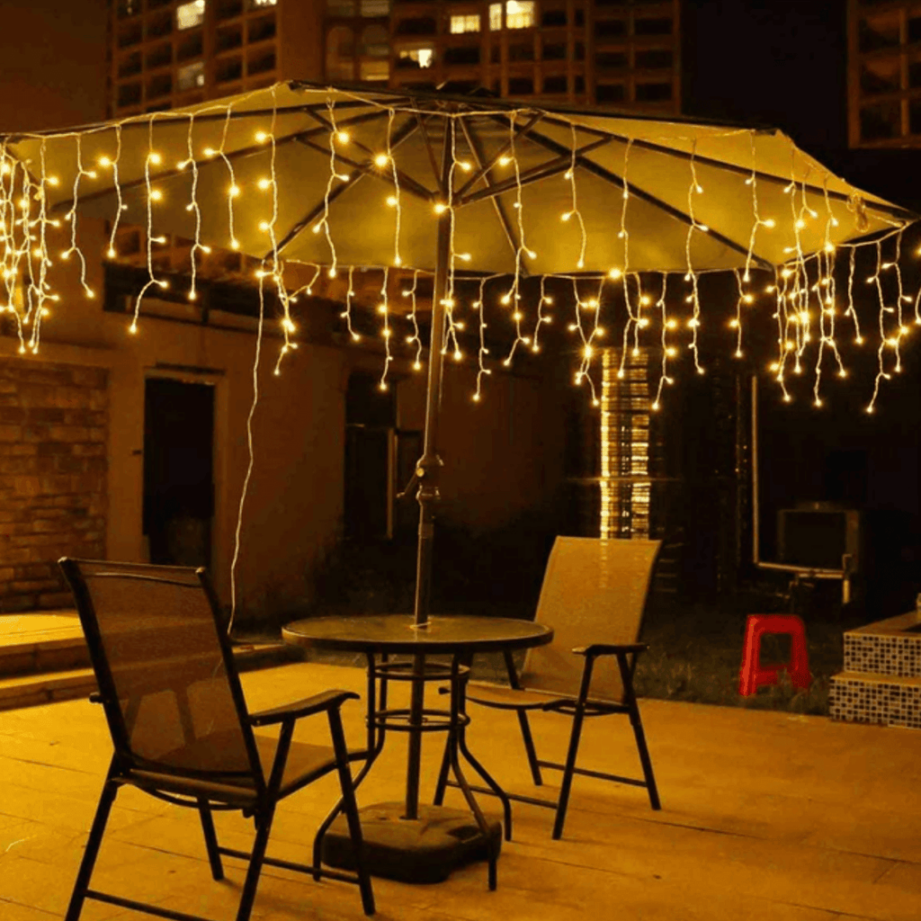 Cascada Luces Led Cortina Navidad Boda Matrimonio Fiestas - Fliperex