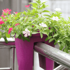 Macetero Colgante Para Balcon Terraza Plastico Maceta Jardin - Fliperex