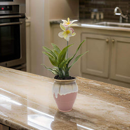 Planta Artificial Orquidea Blanca Macetero De Ceramica - Fliperex