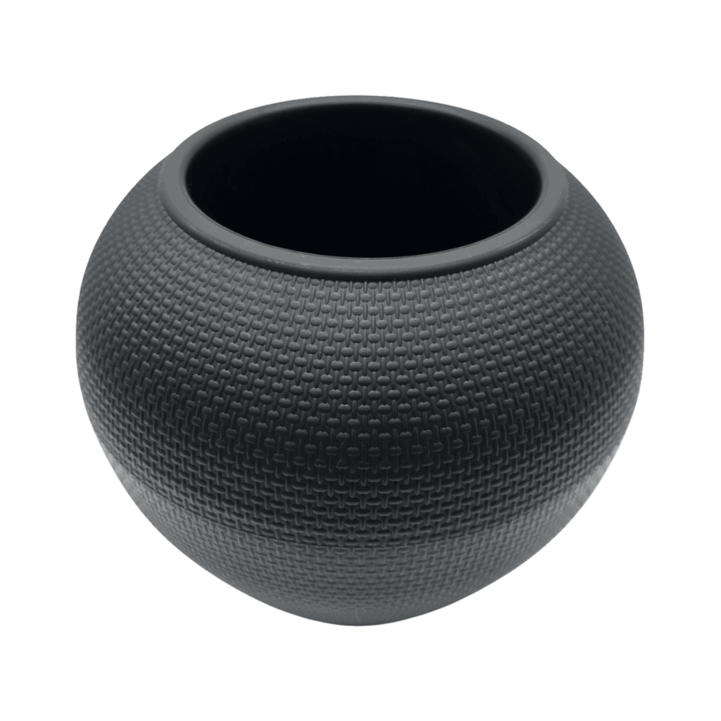 Set 3 Maceteros Plastico Redondo Ovalado Moderno Textura S - Fliperex