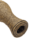 Jarron Florero Decorativo Tejido Rattan Moderno Café 50 CM - Fliperex