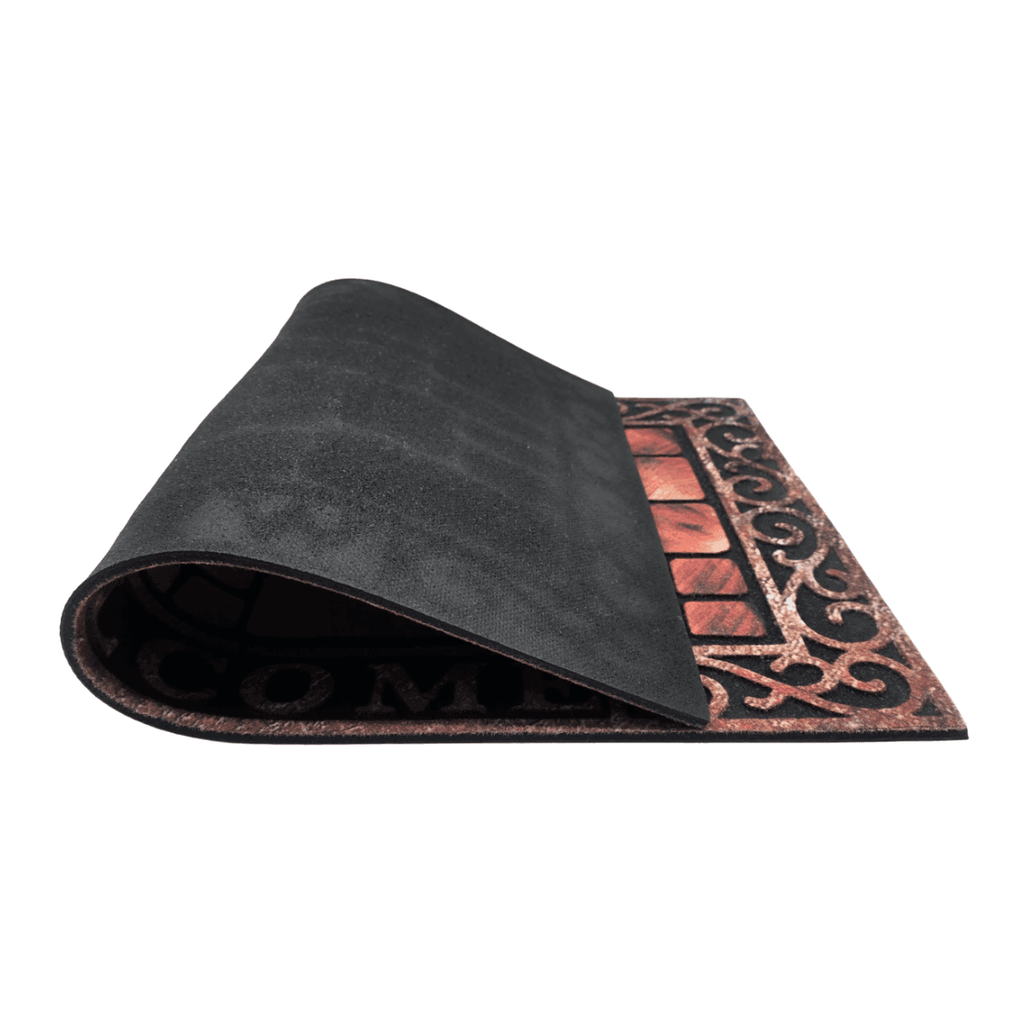 Alfombra Limpiapies Felpudo Alfombra De Entrada Vintage Café - Fliperex