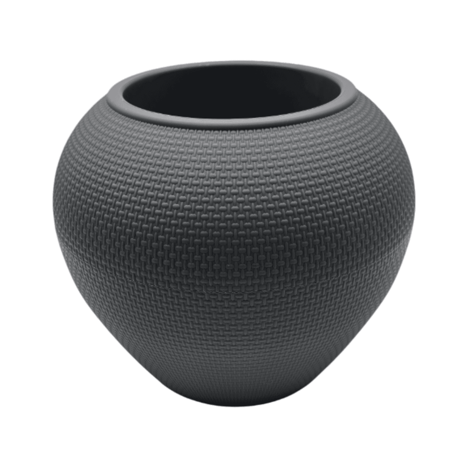 Set 3 Maceteros Plastico Redondo Ovalado Moderno Textura S - Fliperex