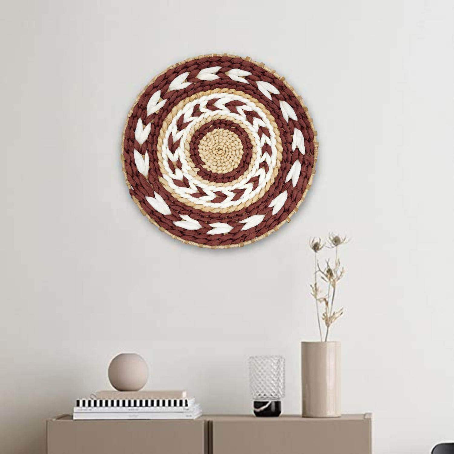 Circulo Decoración De Mimbre Para Pared Casa Terraza Variado - Fliperex