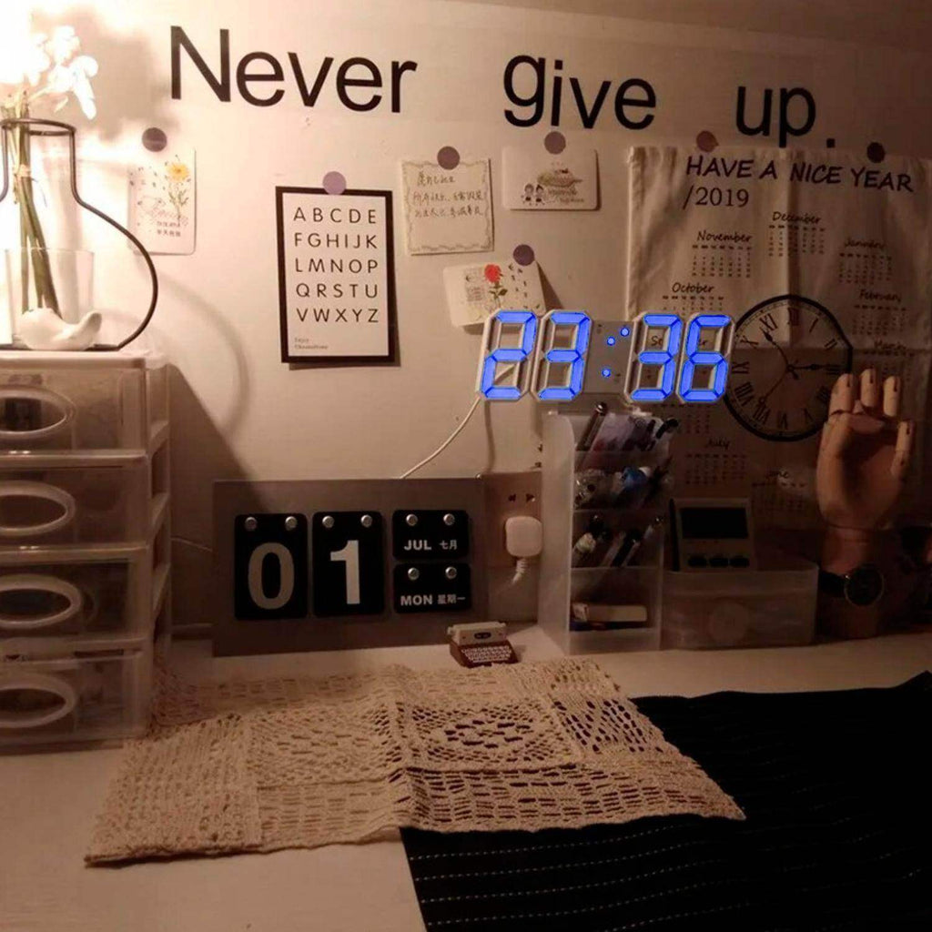 Reloj Despertador Digital Led 3d De Escritorio O Muro - Fliperex