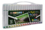 Set Marcadores Acrilicos 36 Lapices Calidad Arte Dibujo - Fliperex