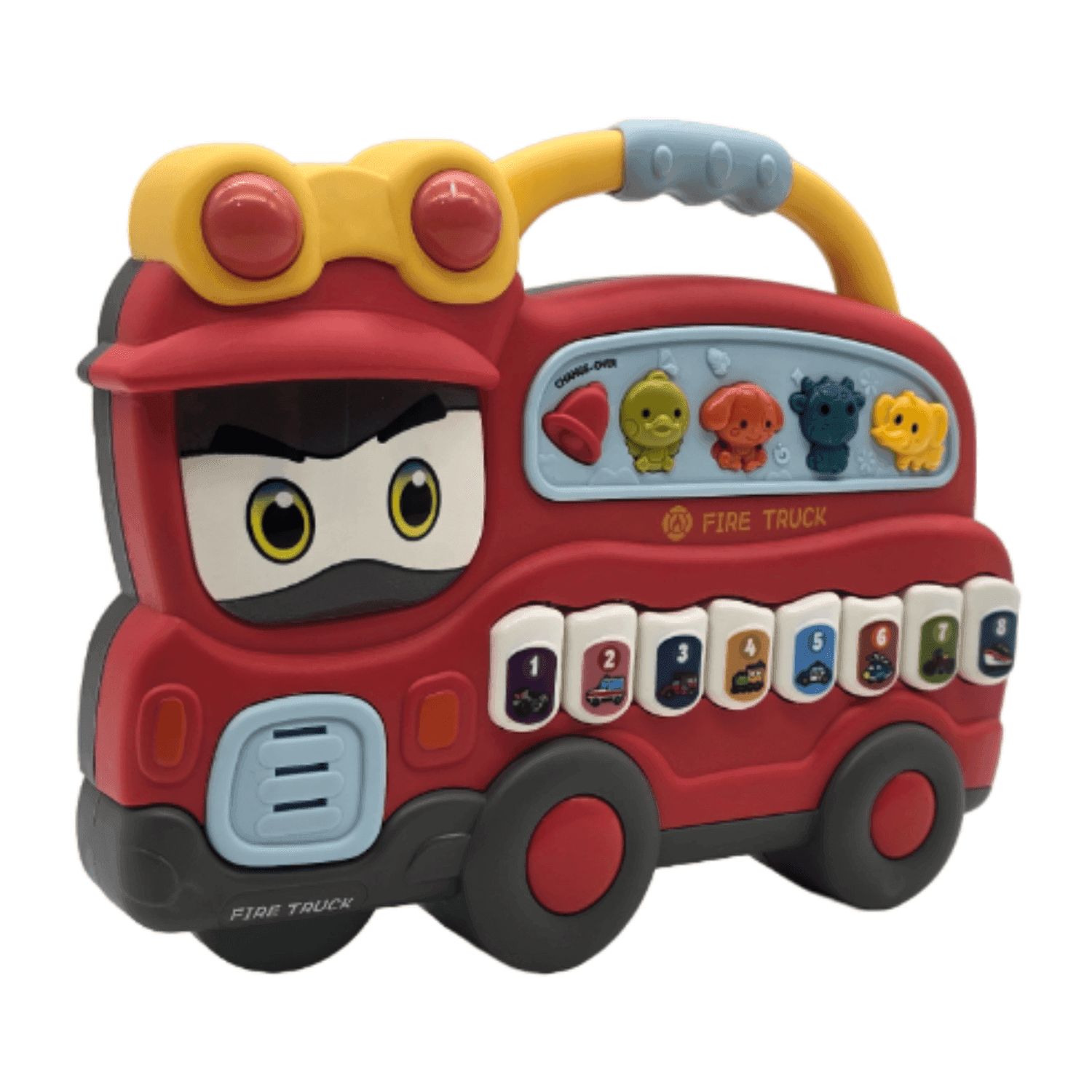 Juguete Piano Musical Con Luces Forma Carro De Bomberos Rojo - Fliperex
