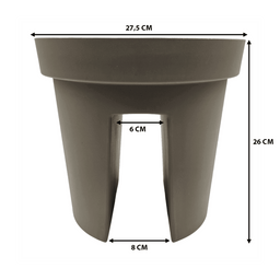 Macetero Colgante Para Balcon Terraza Plastico Maceta Jardin - Fliperex