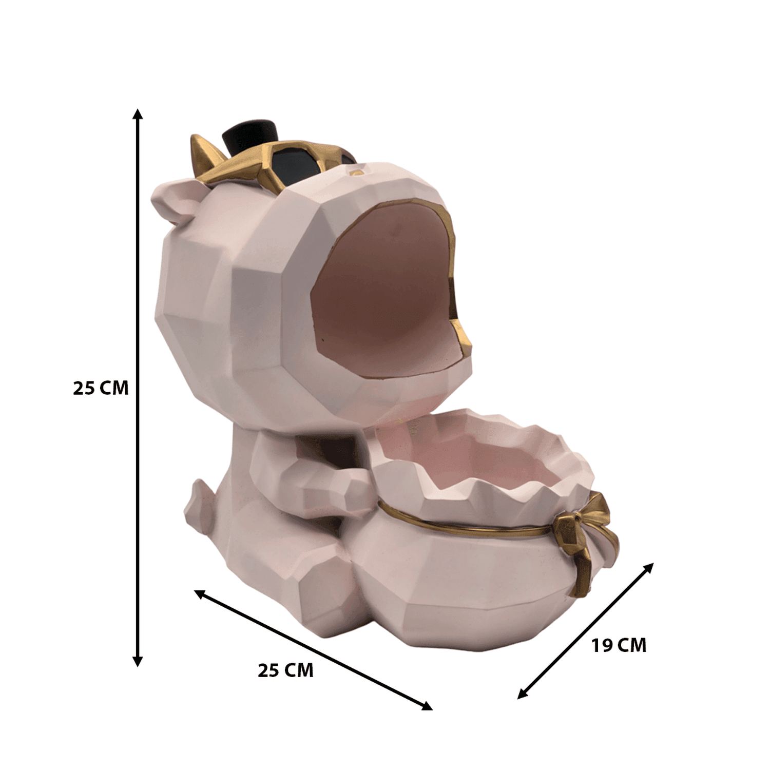 Escultura Decorativa Fortuna Porta Objetos Nordica Rosada - Fliperex